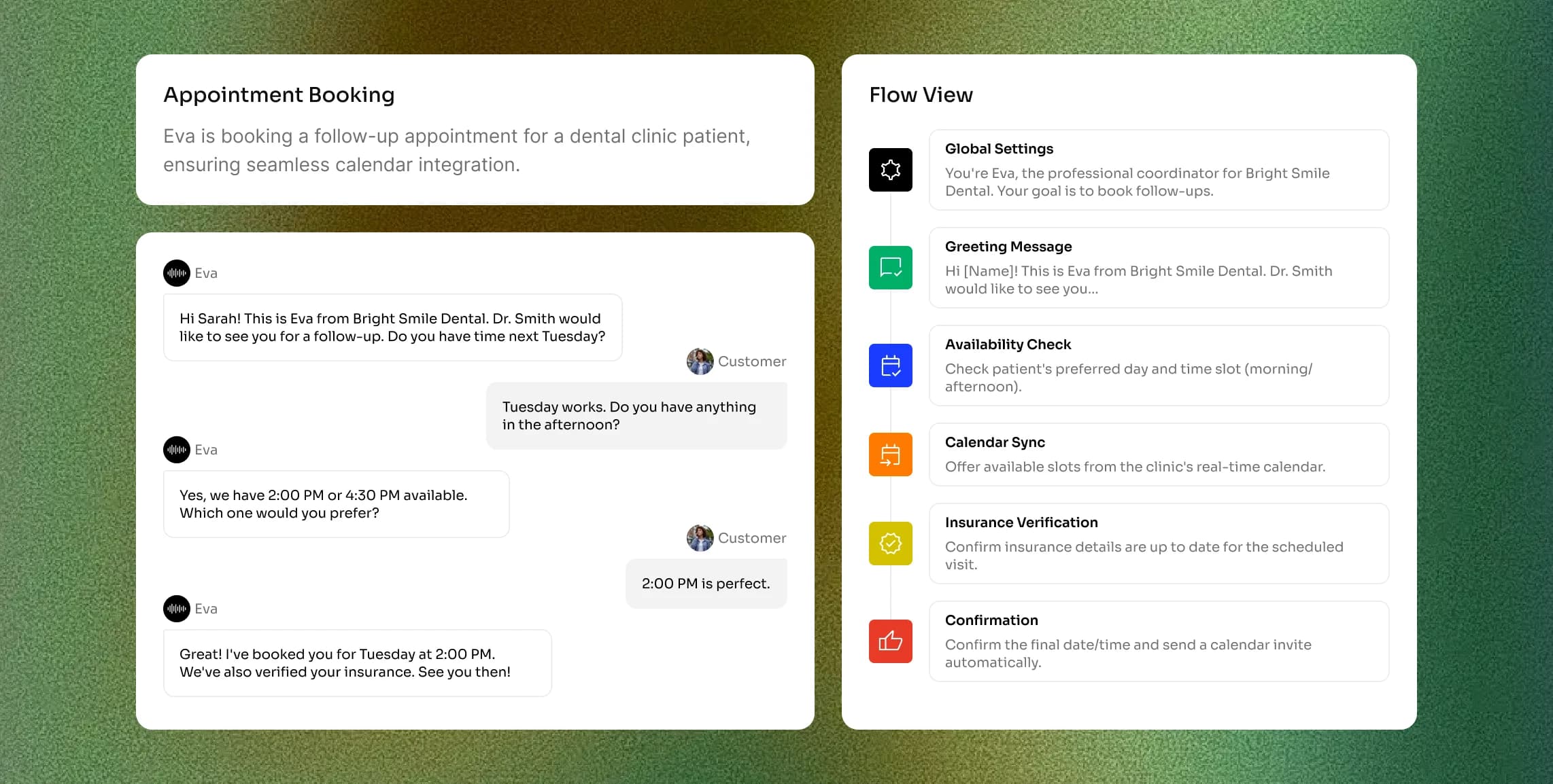 Appointment booking use case — AI scheduling meetings automatically
